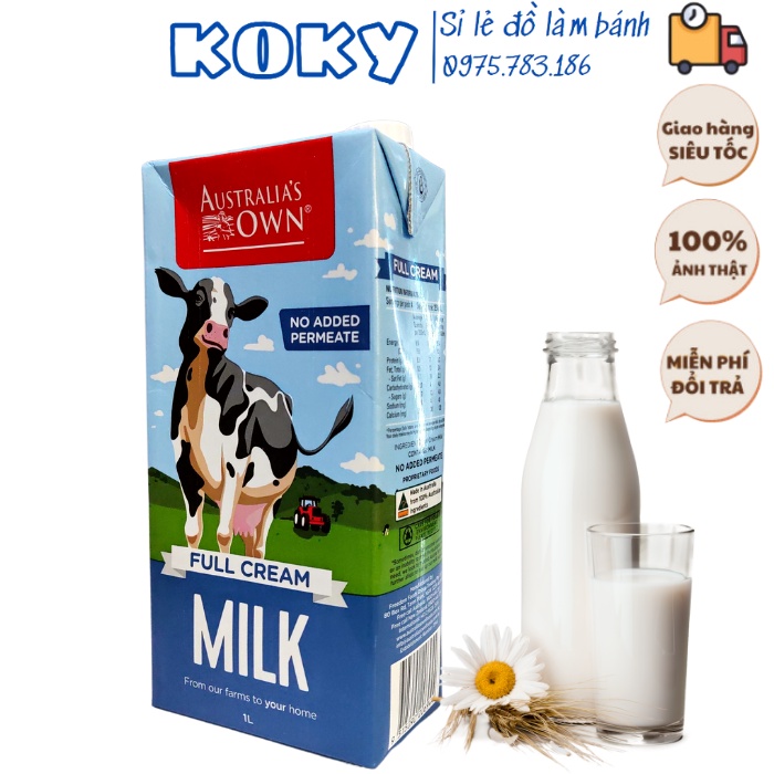 Sữa Tươi Nguyên Kem nhập khẩu ÚC - Australia's Own 1Lít - Date mới 2023