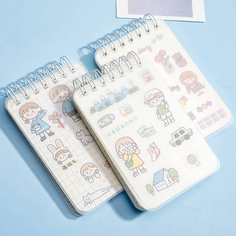 ⭐ iLado ⭐  sổ ghi chú mini A7 sổ tay tài khoản tay sáng tạo dễ thương vở kẻ ngang sổ ghi chép notebook sổ ghi chép sổ tay ghi chép vở lò xo kẻ ngang sổ lò xo kẻ ngang marker học văn phòng phẩm sổ ghi chú sticker tập vở