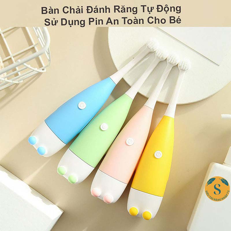 MÁY ĐÁNH RĂNG TỰ ĐỘNG KIDS - BÀN CHẢI ĐIỆN CHO BÉ [BÀN CHẢI EM BÉ]