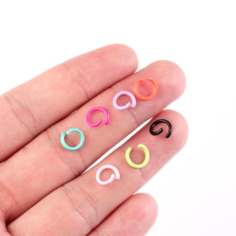 Set 100 vòng kim loại 1.2x8mm chuyên dụng làm trang sức thủ công