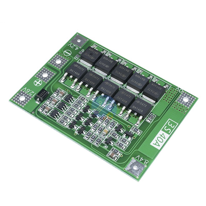 Bảng bảo vệ pin Lithium 3S 40A 11.1V 12.6V 18650 BMS có thể điều khiển máy khoan 40A Dòng điện