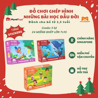 Combo bộ ghép hình những bài học đầu đời MyndToys cho bé từ 2 tuổi đồ chơi giáo dục Gau.corner