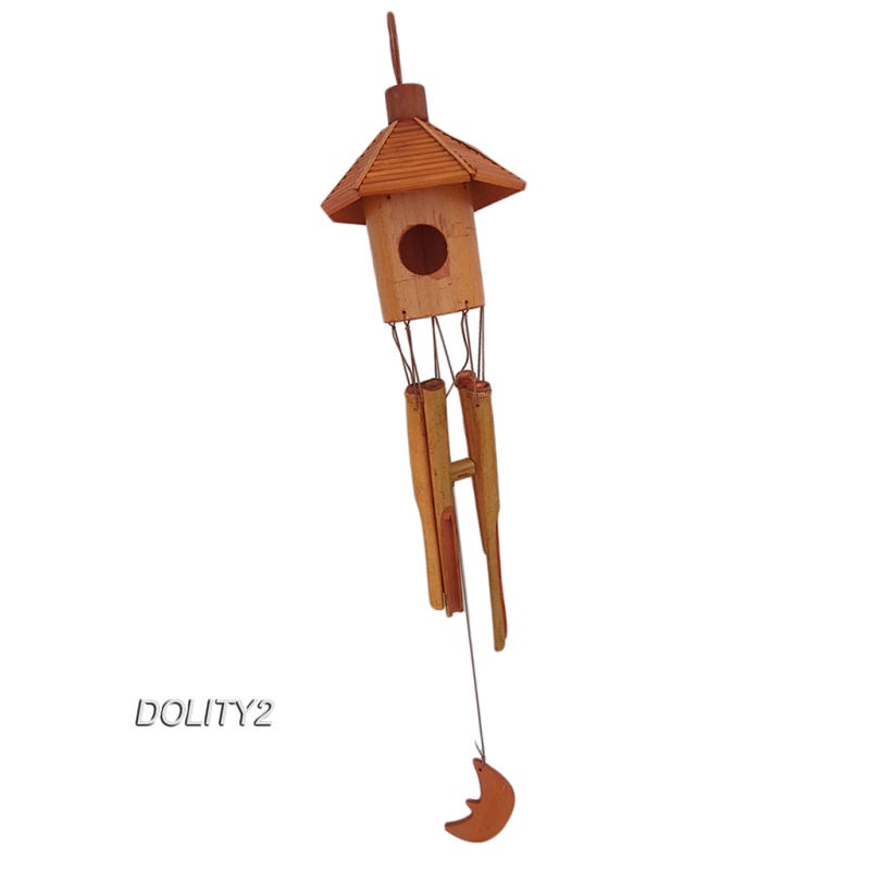 [Dolity2] Chuông Gió Bằng Gỗ Tre Treo Ngoài Trời Cho Sân Vườn, Sân Vườn