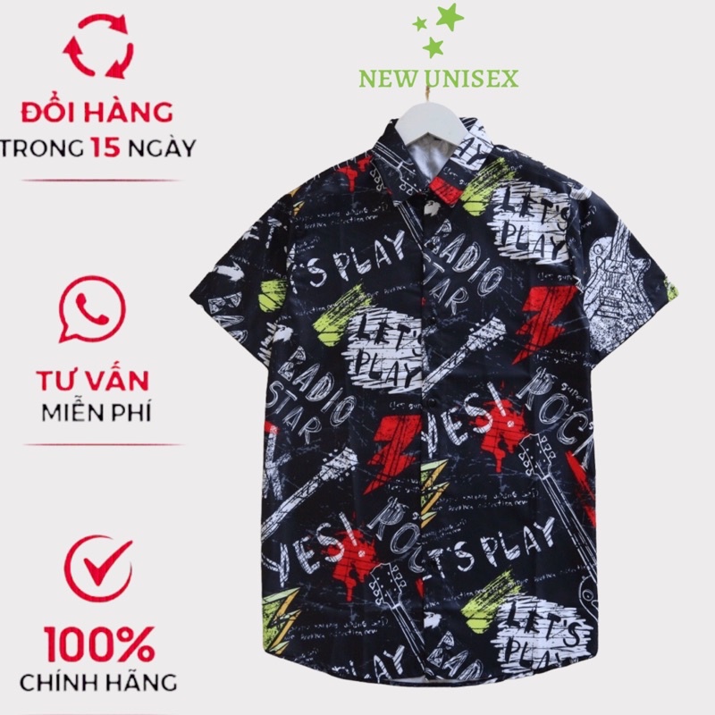 Áo Sơ Mi Nam Cổ Bẻ Họa Tiết Đẹp Nổi Bật Phong Cách Mới Lạ Form Rộng Mặc Mát [NEW UNISEX]