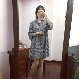 Váy sơmi HM kẻ caro
