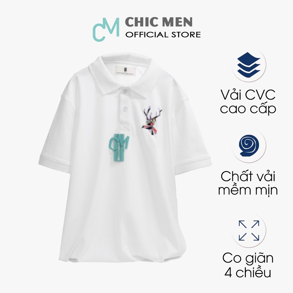Áo Polo nam cổ bẻ, vải cá sấu CVC, Form regular, cá tính, DEERUS - DEAR CHICMEN-HOLIC - CHICMEN