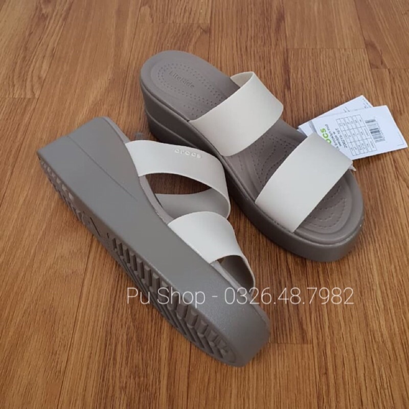 [F1] Dép Đế Xuồng Nữ Cross Siêu Êm - Dép Đế Cao Cross Brooklyn Mid Wedge