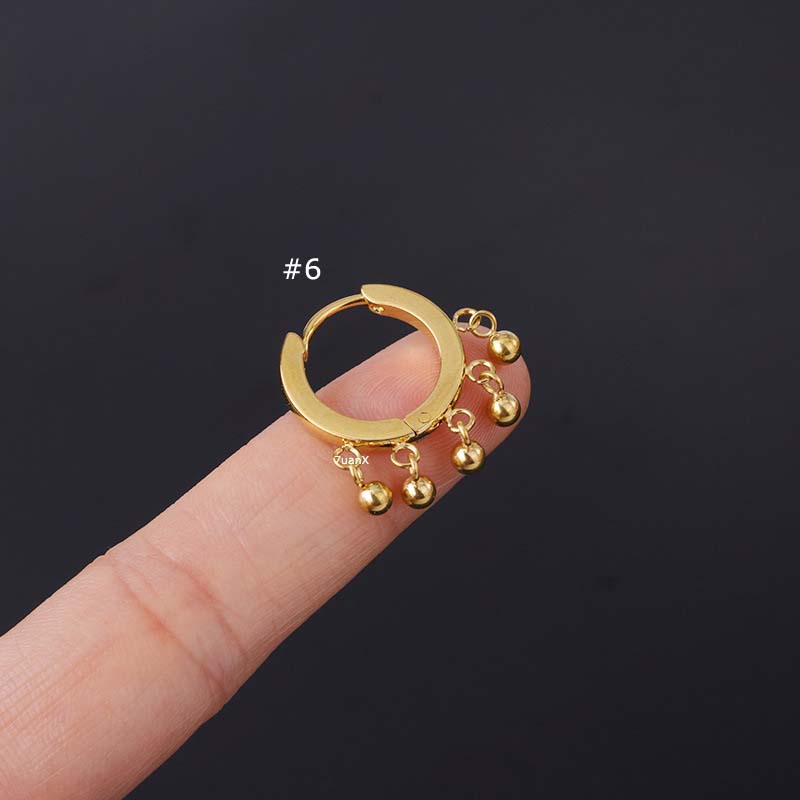 1 Khuyên tai mạ vàng / bạc kiểu dáng thời trang dành cho nữ