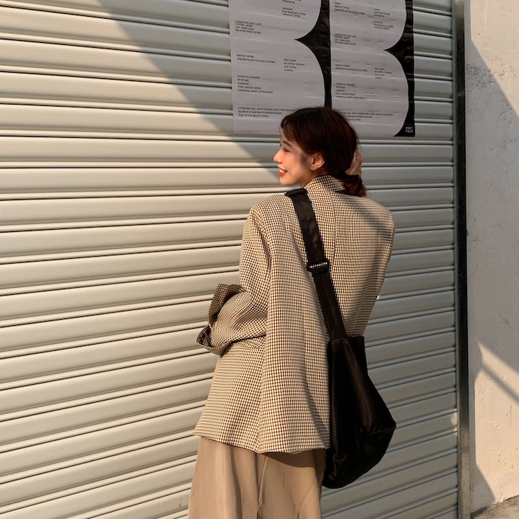 Set Áo Khoác Blazer + Chân Váy Chữ A Kẻ Sọc Ca Rô Thời Trang 40839 | BigBuy360 - bigbuy360.vn