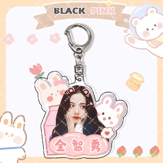 Móc khóa hai mặt bằng Acrylic hình nhóm nhạc BLACKPINK