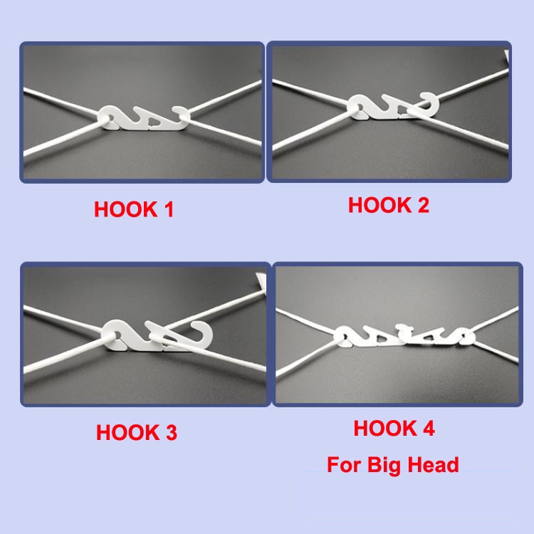 5pcs Khóa nối dây khẩu trang đeo tai dễ điều chỉnh nhiều nấc hình chữ S Mask Hook Ear Rope Buckle S-type Bleach Ear Artifact Multi-level Adjustment Ear Hanging Rope Extension Buckle Suitable for Home Living Clothing Soothing Tension