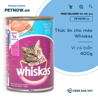 Combo Pate WHISKAS Cá biển lon 400g - 12 lon Petnow