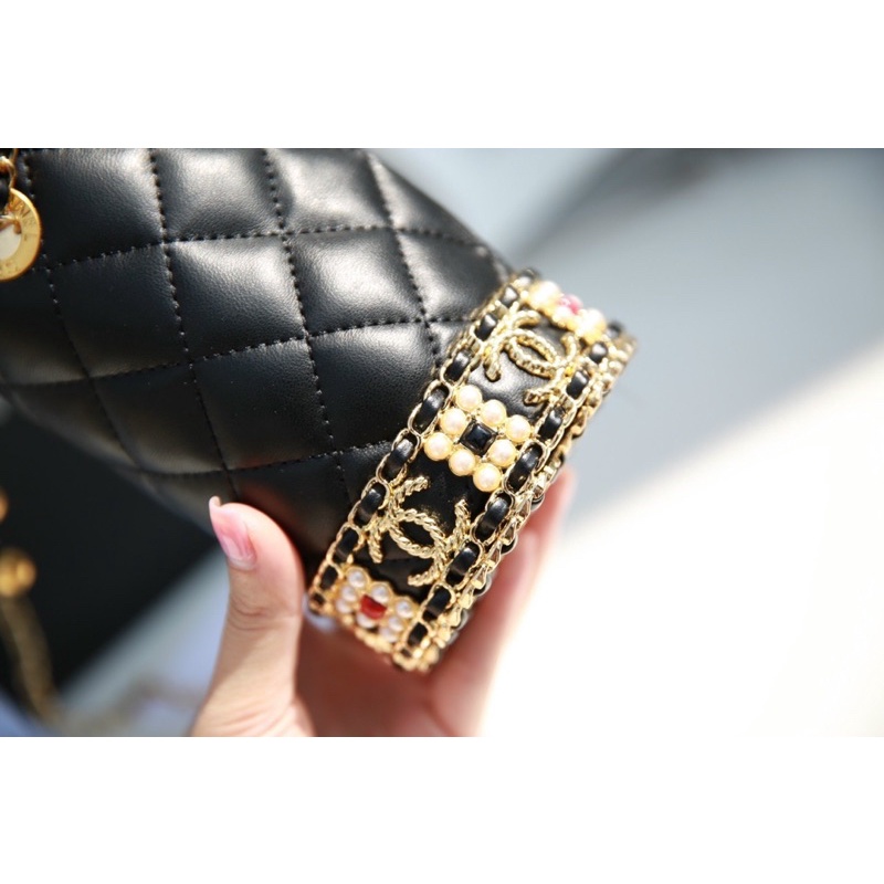 Túi CC BUCKET MINI WITH CHAIN - Bản SUP[Fullbox nam châm]