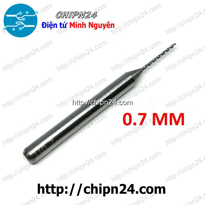 [1 CÂY] Mũi khoan mạch in CNC HỢP KIM 0.7mm (Mạch điện tử, PCB)