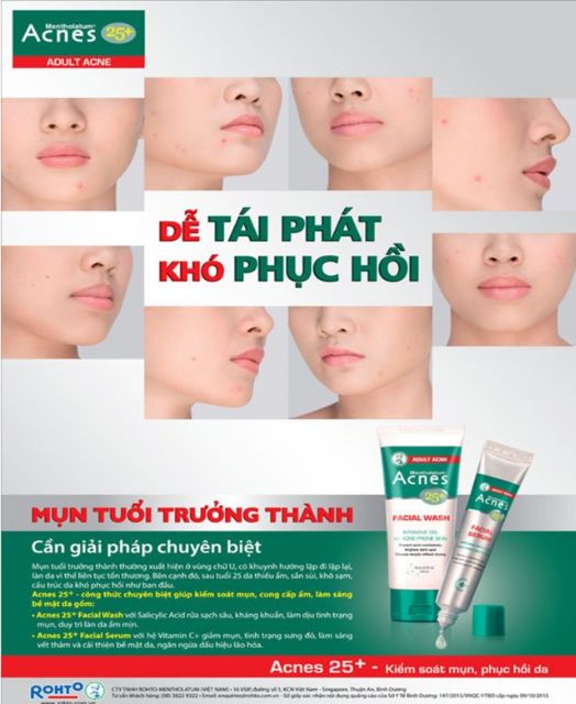 Tinh chất chuyên biệt cho da mụn Acnes 25+ Facial Serum 20ml