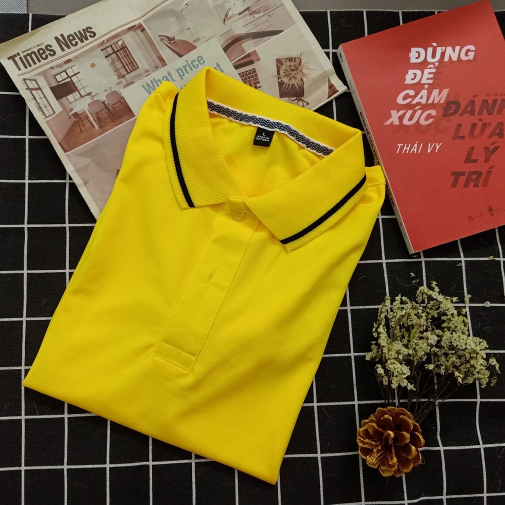 Áo Polo màu Vàng chất liệu Lacoste Thể Thao mềm mịn thoáng mát – Áo thun Nam Nữ ngắn tay có cổ. Nhận IN ẤN theo yêu cầu. | BigBuy360 - bigbuy360.vn