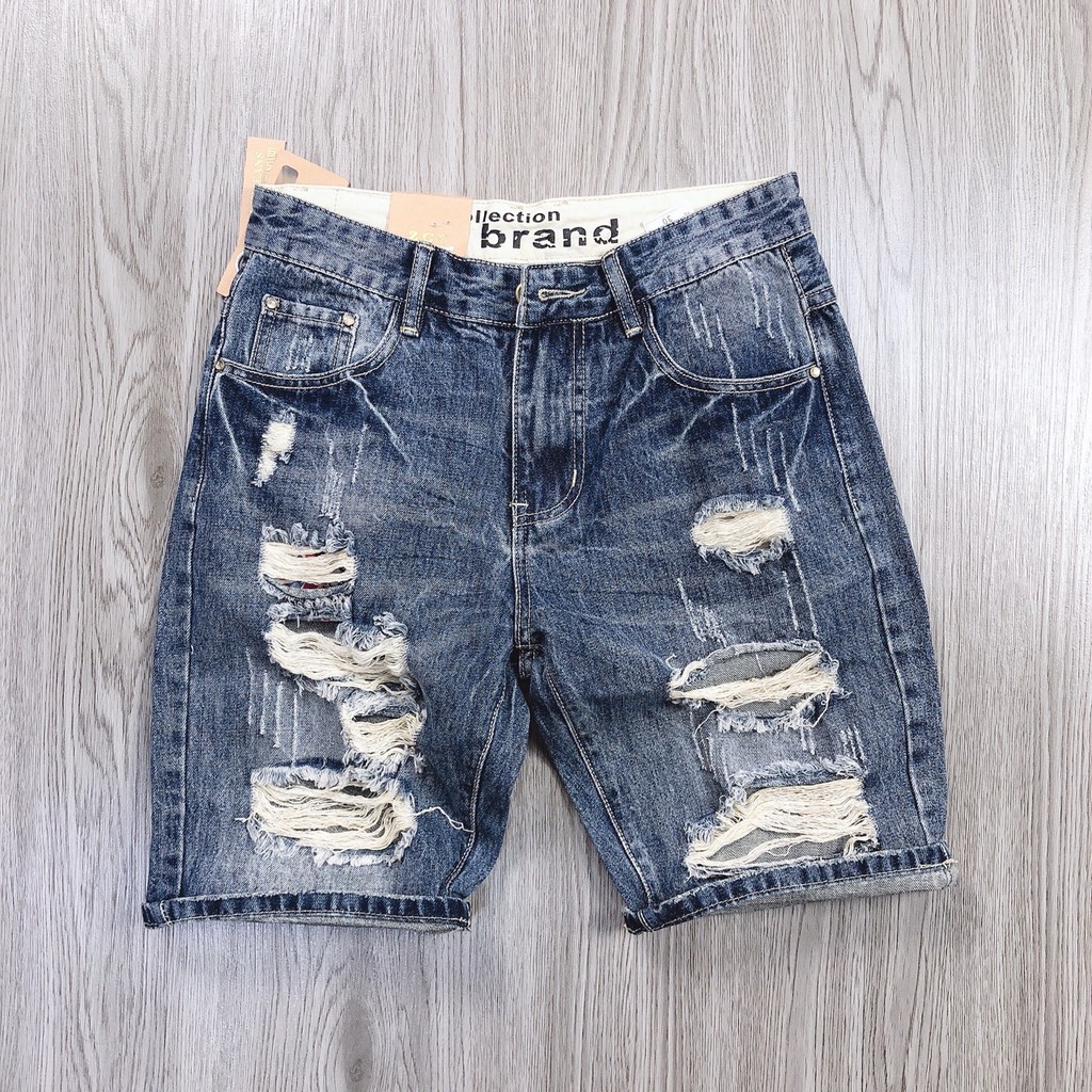 Quần short nam rách sơn dsq chất jean rách cao cấp hàng quảng châu K3 STORE qs883