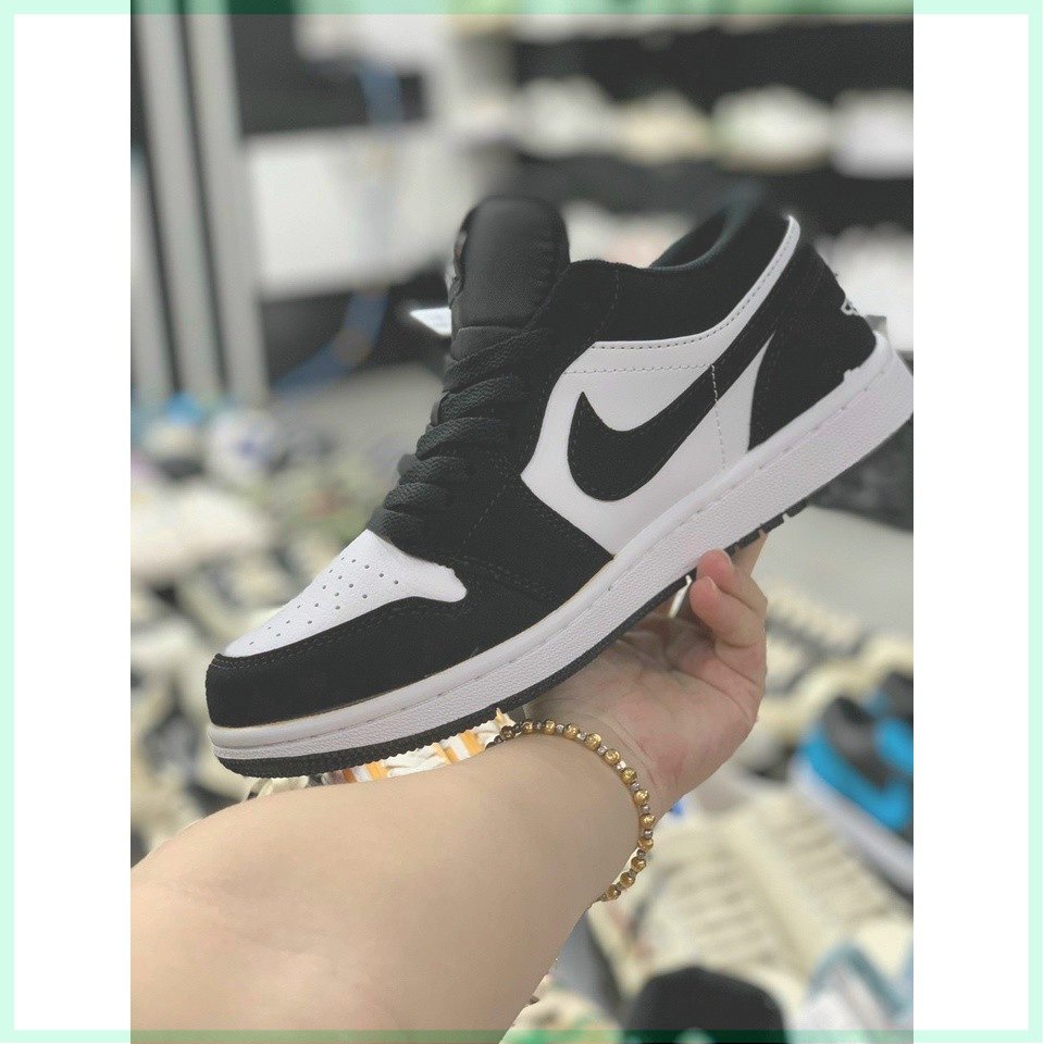 Giày 𝐉𝐨𝐫𝐝𝐚𝐧 1 low Panda màu đen trắng nam nữ ahri sneaker, Giày sneaker JD 1 Panda cổ thấp bản đẹp 2022
