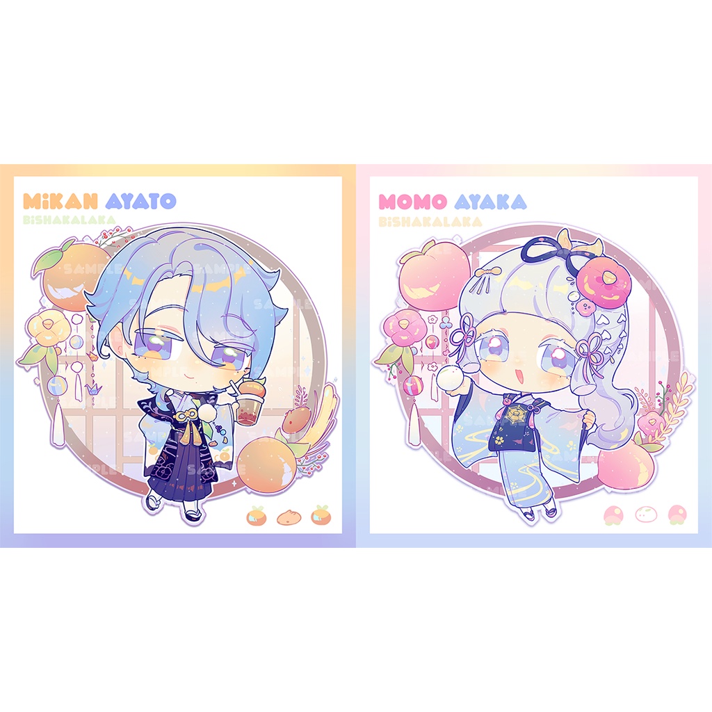 Móc khóa Genshin Impact Ayaka và Ayato