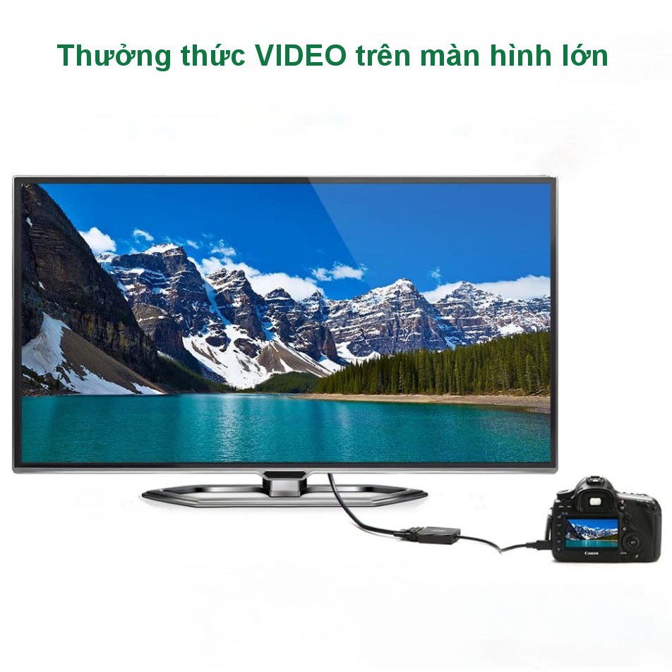 Dây cáp chuyển đổi Mini HDMI sang VGA cái dài 16CM UGREEN MM112