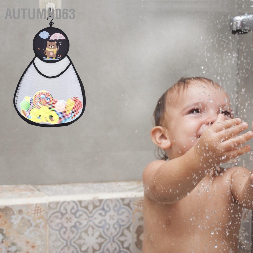 Autumn063 Phòng tắm Đồ chơi trẻ em Túi lưu trữ Mô hình Gấu Lưới Nhà Ngăn nắp chứa đựng đồ