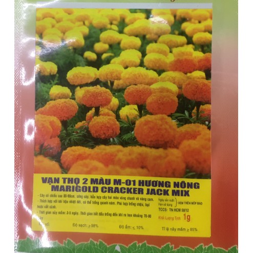 HẠT GIỐNG HOA VẠN THỌ 2 MÀU M-01 - GÓI 1 GRAM