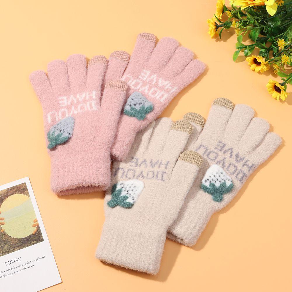 Găng Tay Năm Ngón Giữ Ấm Mùa Đông Có Thể Chạm Màn Hình Cảm Ứ