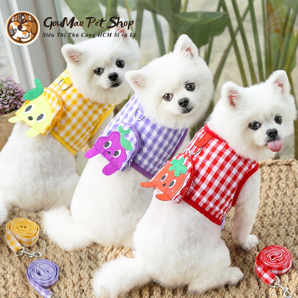 Dây dắt có túi siêu đáng yêu dành cho chó mèo - Goumao pet