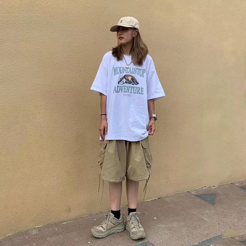 Quần Short Nam In Chữ Phong Cách Hip Hop Năng Động