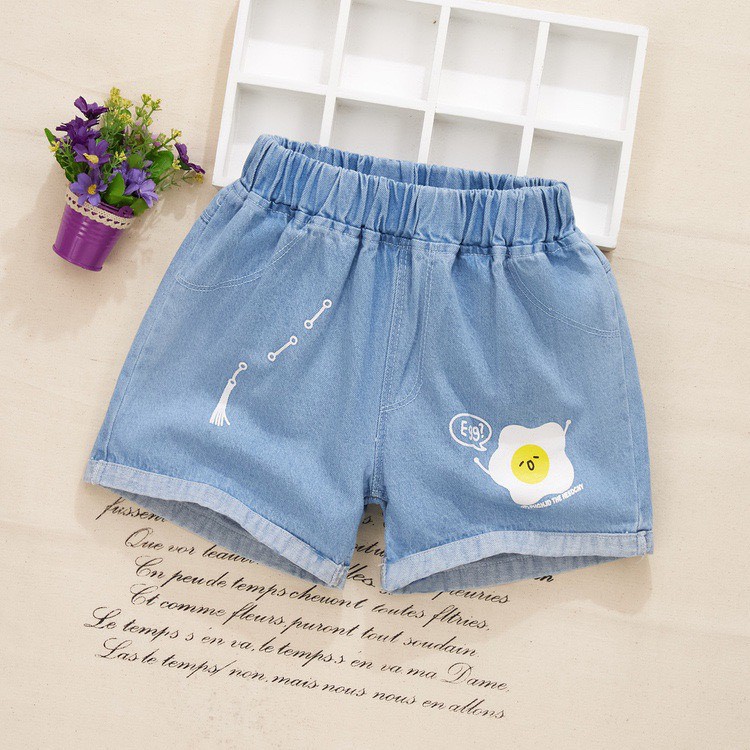 (QB2) Quần Short Denim Thời Trang Mùa Hè Dành Cho Bé Gái 110-160cm