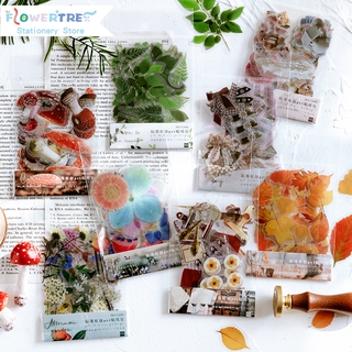 Flowertree Sticker Bộ 40 hình dán trang trí sổ chủ đề cây cối