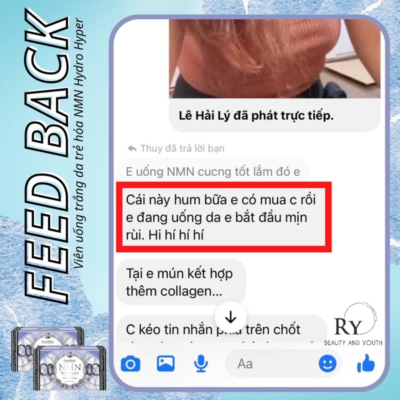 Viên Uống Trẻ Hoá - Trắng Da NMN HYDRO HYPER 12000+ 80 Viên Nhật Bản