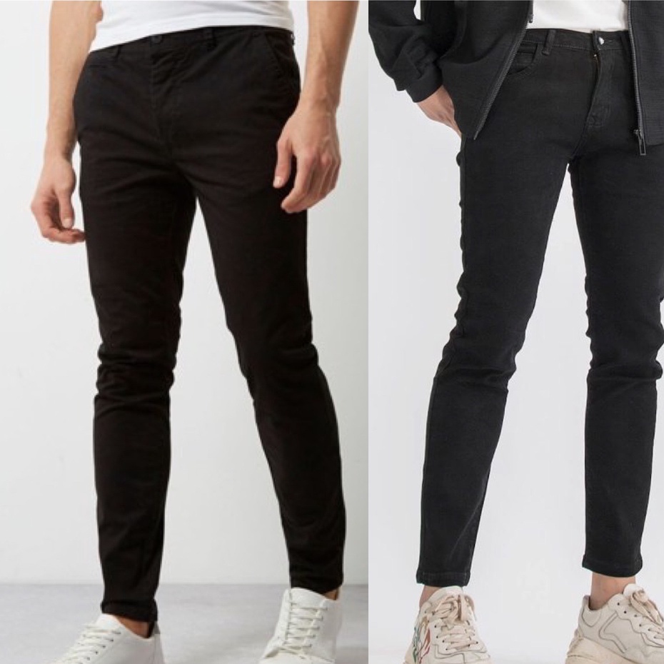 Quần jean nam đen trơn chất bò cao cấp co dãn 4 chiều đẹp from dáng skinny mẫu mới thời trang cao cấp beautifulgilr YT03