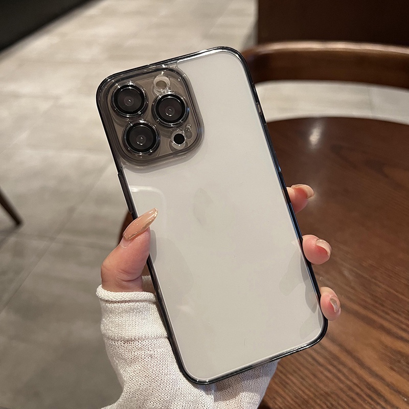 Ốp Điện Thoại Cứng Trong Suốt Chống Sốc HD Cho iPhone 13 12 11 Pro Max XS XR X 8 7 Plus + SE 2020