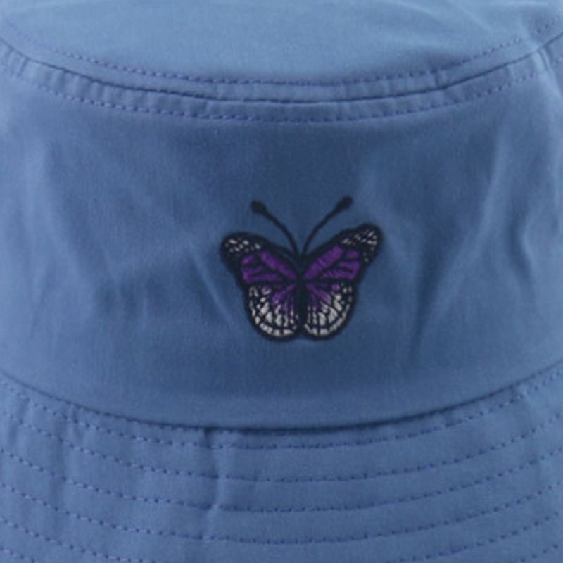 Mũ Bucket Thêu Hình Bướm Phong Cách Hip Hop Hàn Quốc Thời Trang Mùa Hè Cho Nam Và Nữ