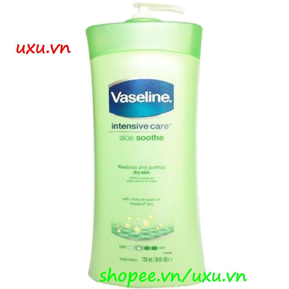 Sữa Dưỡng Thể 725Ml Vaseline Làm Trắng, Mịn, Giữ Ẩm Cho Da Intensive Care Aloe Soothe, Với uxu.vn Tất Cả Là Chính Hãng.
