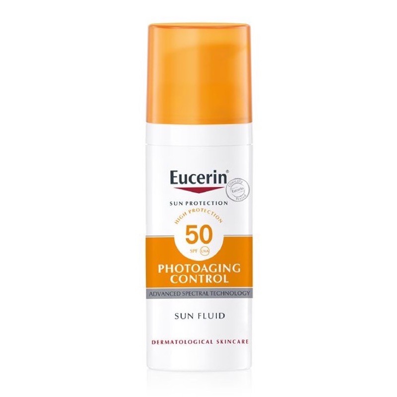 Kem chống nắng Eucerin Sun Fluid Photoaging Control SPF50 Giảm Nếp Nhăn_Ngăn Ngừa Lão Hoá