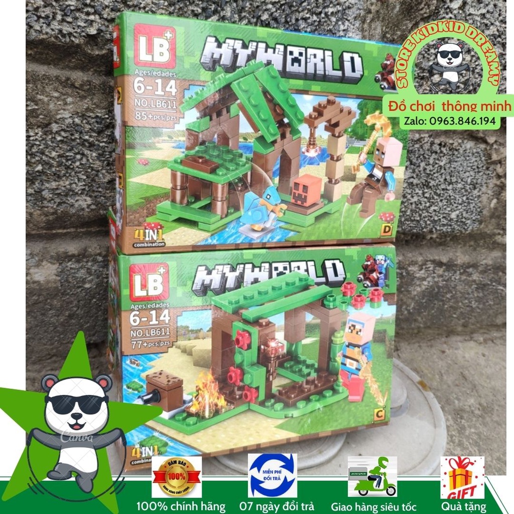 Đồ chơi DreamyKids thanh lý  Bộ ghép hình lego MY WORLD