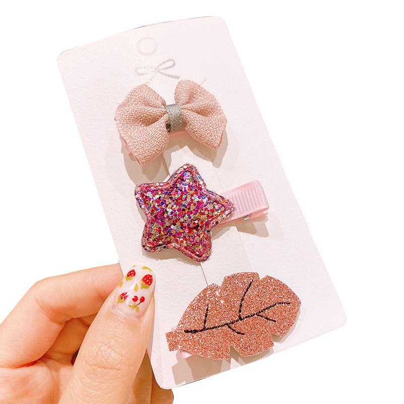 Set 3 / 4 Kẹp Tóc Thiết Kế Dễ Thương Cho Bé Gái