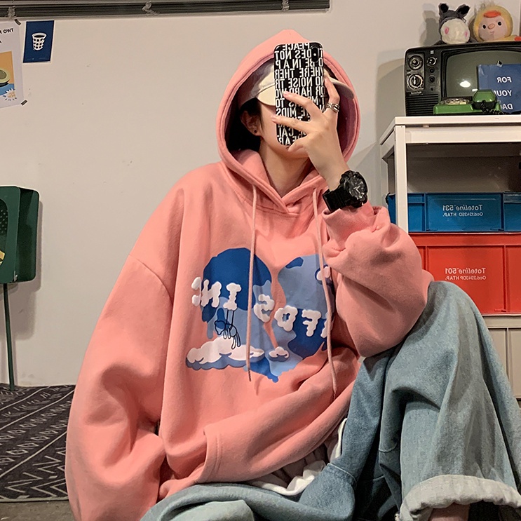 Áo khoác nỉ trơn có mũ dành cho cả nam và nữ