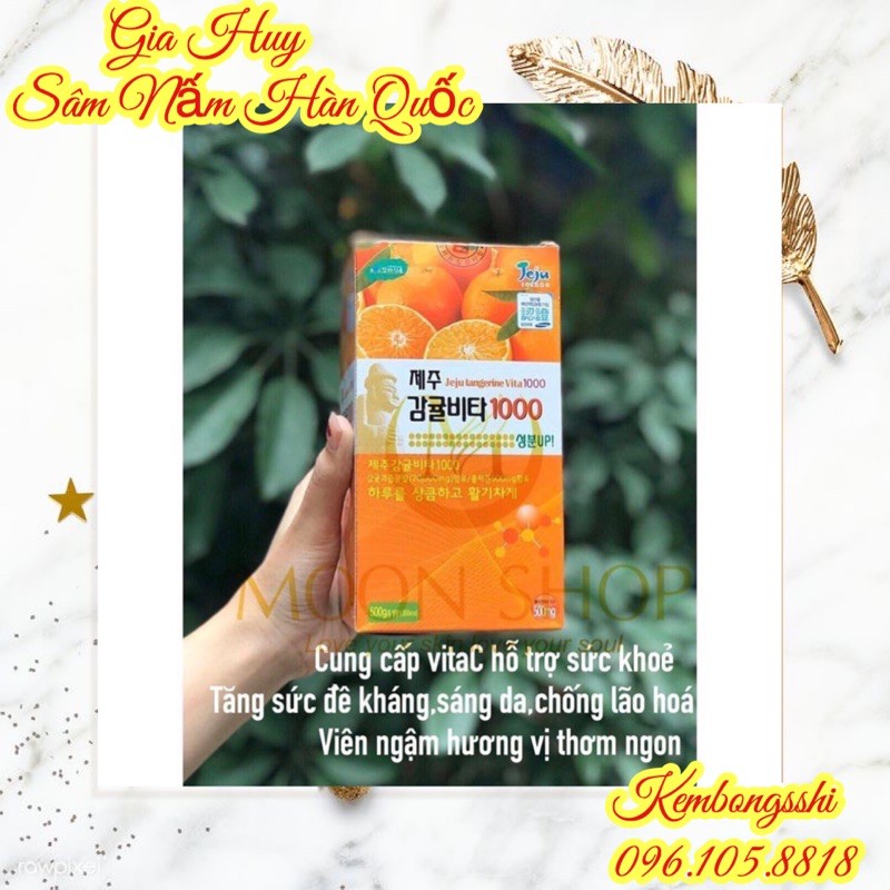 [Mã GROSALEHOT giảm 8% đơn 250K] [HÀNG MỚI VỀ] [HỘP LỚN 500gr] Viên Ngậm VITAMIN C JEJU Hàn Quốc