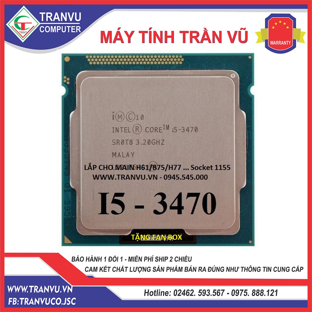 CPU  Core i5 3470 dùng cho main socket 1155 | BigBuy360 - bigbuy360.vn