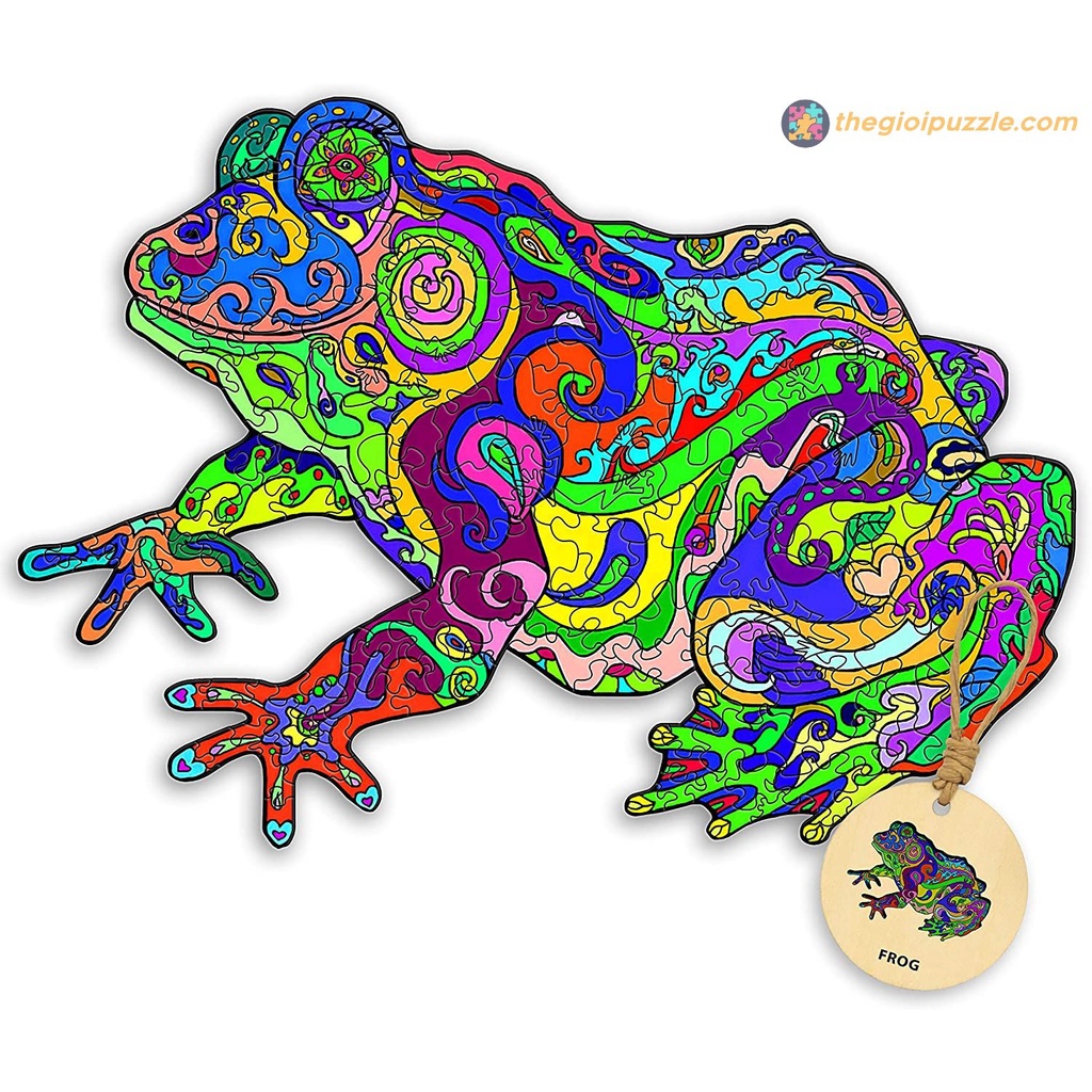 Bộ Xếp Hình Gỗ Thegioipuzzle Ghép Hình Puzzle, con Ếch TGP058