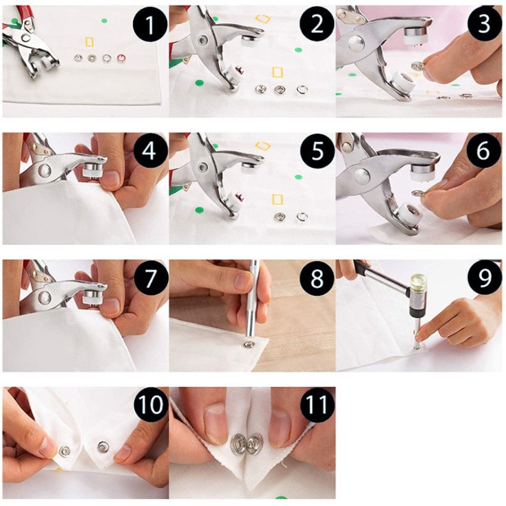 Bộ cúc bấm sắt 4 chi tiết chất lượng, giá rẻ