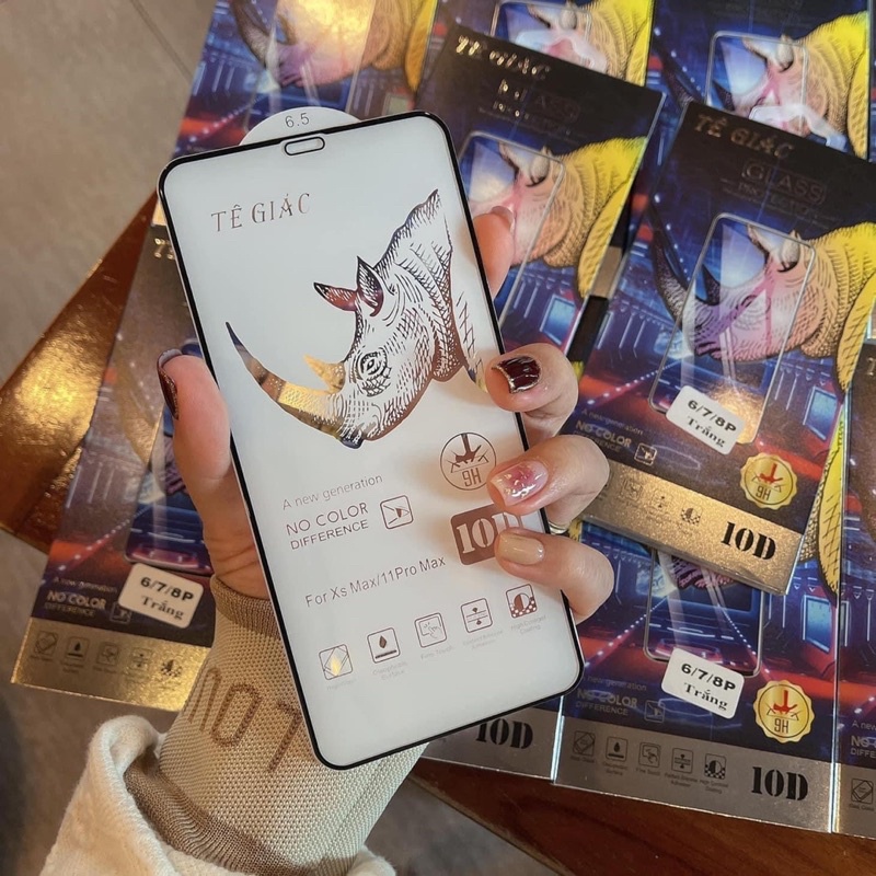 Kính cường lực Full màn tê giác 10D cho iphone 6 đến iphone 13promax