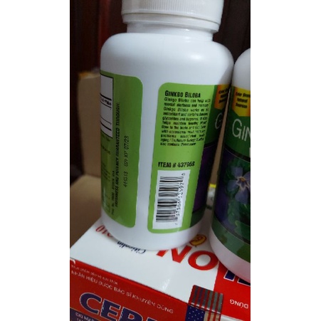 《Date T7. 2023》Viên uống Trunature Ginkgo Biloba 120mg 300 viên Mỹ