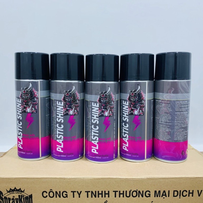 [G01] [MUA 1 CHAI TẶNG 1 SET TEM] Chai phục hồi nhựa nhám đen SPRAYKING Plastic Shine phục hồi, bảo vệ nhựa nhám, cao su