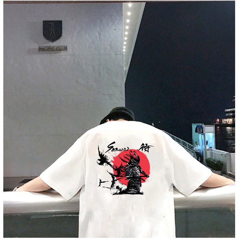 Áo thun unisex độc lạ Samurai form rộng vải dày mịn 2019T1834