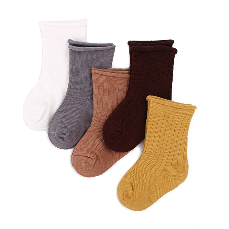 Set 5 Đôi Vớ Cotton Cổ Ngắn Cho Em Bé 0-11 Tuổi