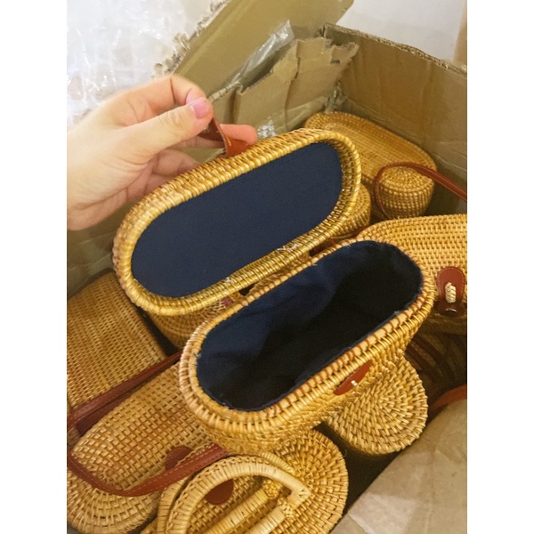 Túi mây/túi cói phong các boho vintage thời trang độc lạ